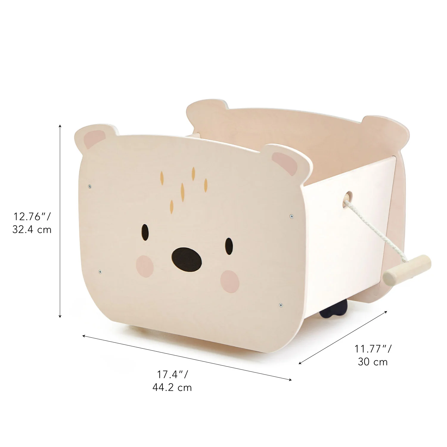 TL8816-pull-along-bear-cart-size
